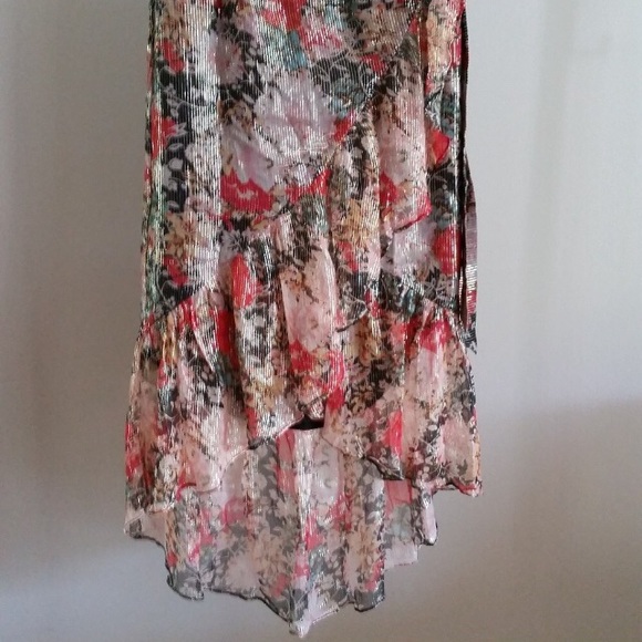 Metallic wrap floral skirt - Picture 6 of 6